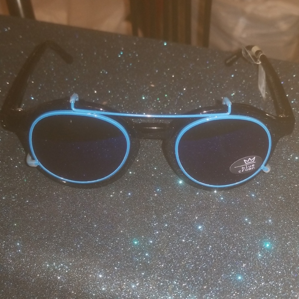 Blue Crown Convertible Sunglasses w.case NEW